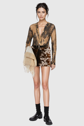 Bahadur Tie Dye Deconstruct Short Skirt